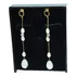 Pocao2005- Brinco De Ouro 18k 750 Quartzos Perolas B178