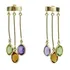Pocao2005- Brinco De Ouro 18k750 Peridotos E Ametistas B1139