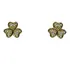 Pocao2005- Brinco Ouro 18k 750 Trevo Diamantes B864