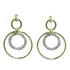 Pocao2005- Brincos De Ouro 18k750 Círculos Diamantes B1146
