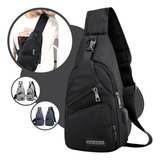 Pochete Bolsa Transversal Shoulder Ombro Tiracolo Masculina