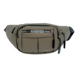 Pochete Masculina Bolsa Cintura Motoqueiro Multiuso Cor Cinza Chumbo Sem Argola