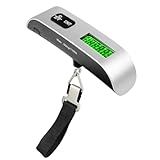 Pocket Balança Digital Portátil De Mão Até 50kg Com Alça Trava- Visor LCD Grande Para Bagagem- Pesca E Alta Precisão Premium
