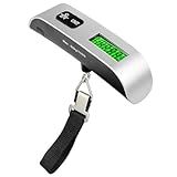 Pocket Balança Digital Portátil De Mão De Alta Precisão Até 50kg Visor LCD Grande Moderna Com Alça Trava Para Pesca Bagagem Viagem Premium