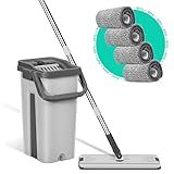 POGALA MOP Flat 8L Design 2025 Kit 4 Refis De Microfibra Com Tampa E Refil Com Travas Esfregão Giratório Multiuso Para Limpeza Pesada Limpa Lava E Seca