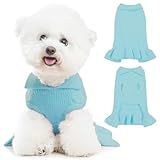 Poifzew Vestido Suéter De Inverno Para Cães Grandes  Roupas Macias E Respiráveis Para Cachorros  Casacos Para Filhotes  Clima Frio  Mantenha O Calor  Roupas Fofas Para Animais De Estimação  Azul Claro
