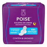 Poise Absorvente Noturno Moderado A Intenso Para Escapes De Urina 8 Unidades Poise Abs Noturno Moderado 8 Unidade 1