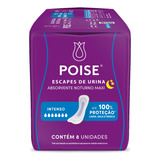 Poise Absorvente Noturno Para Escapes De Urina Maxi 8 Unidades