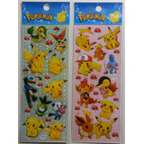 Pokemon 12 Cartelas Stickers Adesivos Decalque Lindos Modelo
