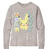 Pokemon Camiseta De Manga Comprida Charizard Para Meninos Pequenos E Grandes Tamanhos Pp-2gg, Urze, M