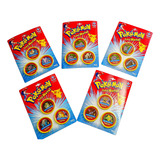 Pokémon Pokémetal   Kit 5 Unidades Tazo   Novo  14