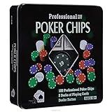 Poker Chips Profissional 100 Fichas Numerada