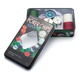 Poker Jogo 100 Fichas Dealer Numeradas Na Lata Coloridas