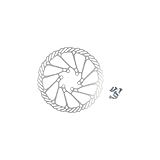 Pokinge Rotor De Bicicleta Com 6 Parafusos De Aço Inoxidável 140 160 180 203 Mm Disco Freio Rotor Prata Cor Estrada Bicicleta Mountain Bike Peças