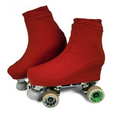 Polaina Cobre Botas Capa Para Patins Vermelha