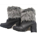 Polaina De Pelo Longo Sintetico Botas Sapatos Moda Inverno