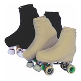 Polainas Cobre Patins Kit 2 Pares Preta E Bege Brinde