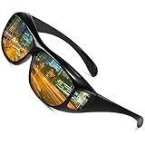 Polarizado Óculos De Visão Noturna Condução Homens Mulheres Óculos Envoltórios Óculos De Sol Lente Amarela UV400
