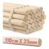 Poleiro Cabo Bastão De Madeira Pinus 110cm X 23mm 10 Unidade