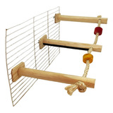 Poleiro Gaiola C Lixa Brinquedo Corda Calopsita Papagaio Un