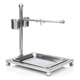 Poleiro Inox Metal Treinamento Calopsita Ring Neck Agaporne