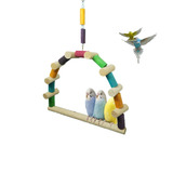 Poleiro Para Calopsita Brinquedo Balanço Natural Periquito