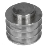 Polia De Alumínio 115mm 3 Canais B Sem Furo