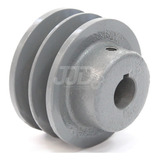 Polia De Ferro Fundido 75mm 2 Canais Perfil A Furo 19mm