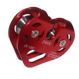 Polia Dupla Tirolesa Em Linha Rolamentada Aluminio Ce 24 Kn For Rope