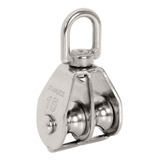 Polia Roldana Moitão M15 Aço Inox Dupla Capacidade 35kg