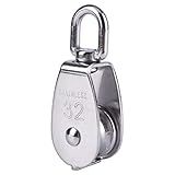 Polia única BE TOOL M32 De Aço Inoxidável Polia Giratória Carregando 250 Kg Para Corda De Levantamento De Corda De Arame Pacote Com 1