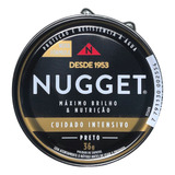 Polidor Couro Nugget Cera Preto Graxa Brilho Sapato Bolsa