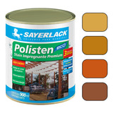 Polisten Base Água Acqua Eco Madeira Sayerlack 900ml Cores Acabamento Fosco Cor Mogno Inglês