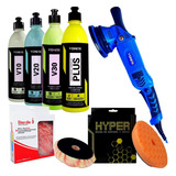 Politriz Orbital 5 15mm 110v 220v Kit Polimento Boinas Cor Azul marinho