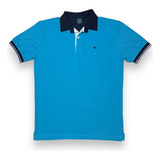 Polo Brooksfield Masculina Gola Camisa Azul