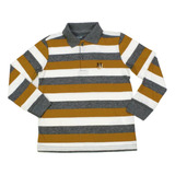 Polo Listrada Manga Longa