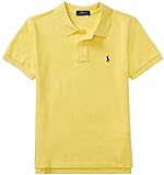 Polo Ralph Lauren Camisa Polo De Malha Clássica Para Meninos, (primavera/verão 2023) Amarelo Milho, G