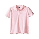 Polo Ralph Lauren Camisa Polo De Malha De Ajuste Clássico Para Meninos, Rosa, 4