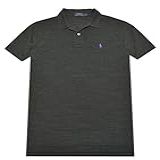 Polo Ralph Lauren Camisa Polo Masculina Personalizada Slim Fit, Black Marl, Xxg