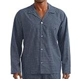 Polo Ralph Lauren Pijama Masculino Xadrez De Manga Comprida Com Botões Para Dormir, Azul, Xg