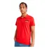 Polo Tommy Jeans Malha Regular Washed Vermelho Escarlate