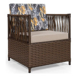 Poltrona Cadeira Berlim De Vime Rattan Maitê Mobille