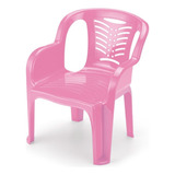 Poltrona Cadeira Infantil Baby Plástica Rosa