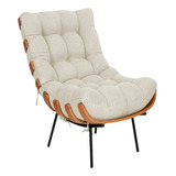 Poltrona Costela Linho suede veludo