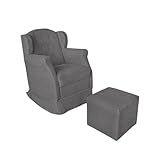 poltrona amamentacao balanco platinum decor cinza