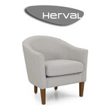 Poltrona De Aproximação Herval Vegas Linho Gelo Cor Branco Desenho Do Tecido Liso