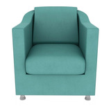 Poltrona De Escritório E Sala Tilla Suede Azul Turquesa