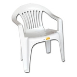 Poltrona De Plástico Resistente Área De Lazer 182kg