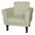 Poltrona Decorativa Classic Capitonê Suede Diversas Cores Cor Bege