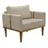Poltrona Decorativa Milla Luxo Madeira Maciça 